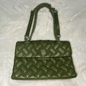 Kurt Geiger Olive Quilted Shoulder Bag